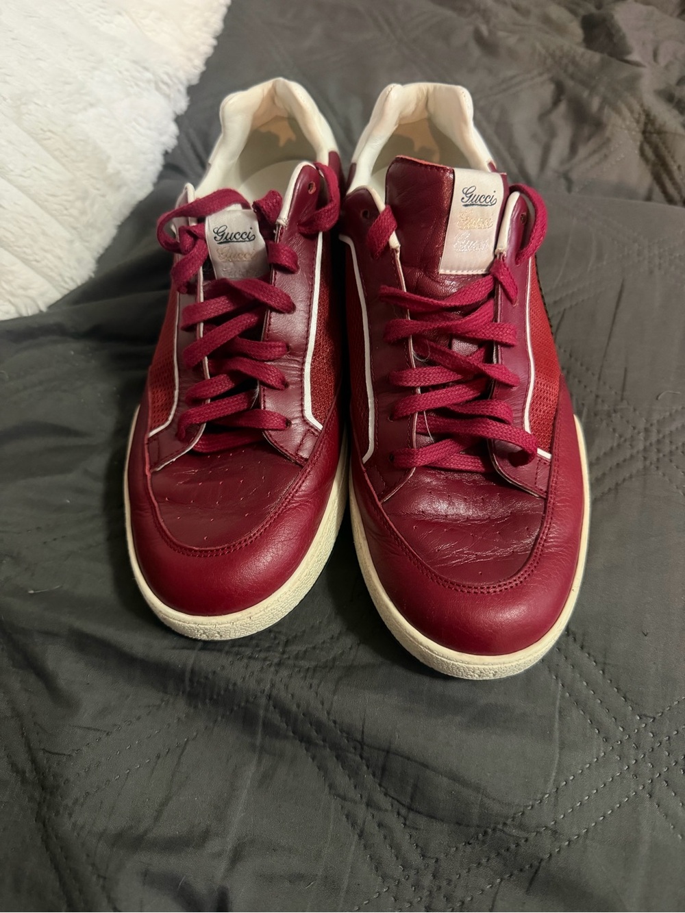 Gucci tennis sneakers red green red green web mint 83